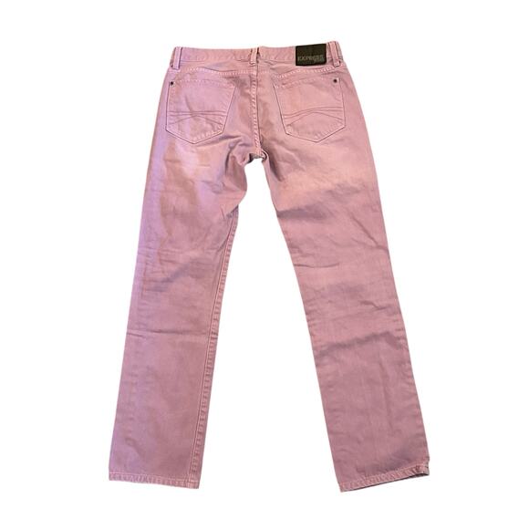 Express Rocco Slim Fit Jeans Size 32x30 Lavender Denim Skinny Leg Derby Easter - Picture 6 of 6
